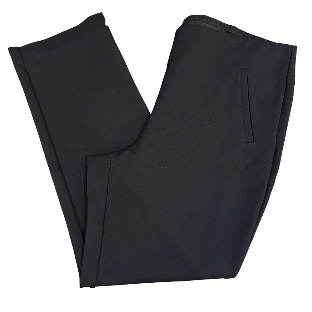 Chico's Black Ankle Pull On‎ Pant High Rise Slimming Panel Slit Pockets 12